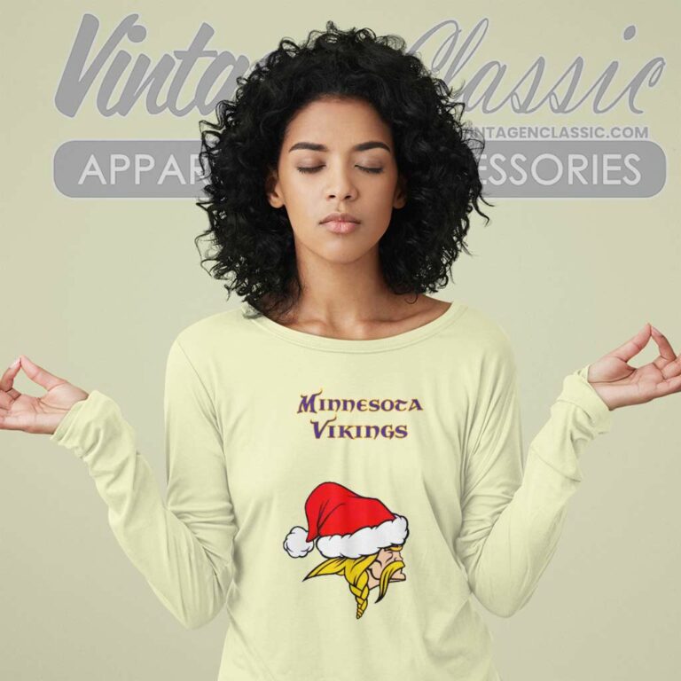 Minnesota Vikings Nfl Christmas Logo Long Sleeve Tee Minnesota Vikings Nfl Christmas Logo Long Sleeve Tee