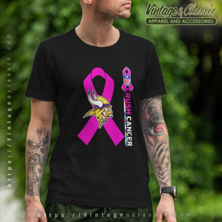 Minnesota Vikings Nfl Crush Cancer 2023 T Shirt Minnesota Vikings Nfl Crush Cancer 2023 T Shirt