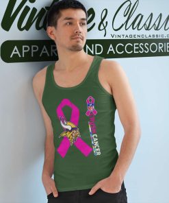 Minnesota Vikings Nfl Crush Cancer 2023 Tank Top Racerback