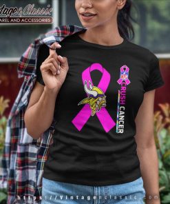 Minnesota Vikings Nfl Crush Cancer 2023 Women TShirt
