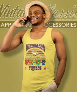 Minnesota Vikings Nfl Grateful Dancing Bears Retro Tank Top Racerback