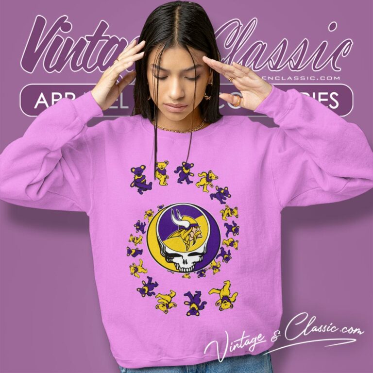 Minnesota Vikings Nfl Grateful Dancing Bears Sweatshirt Minnesota Vikings Nfl Grateful Dancing Bears Sweatshirt