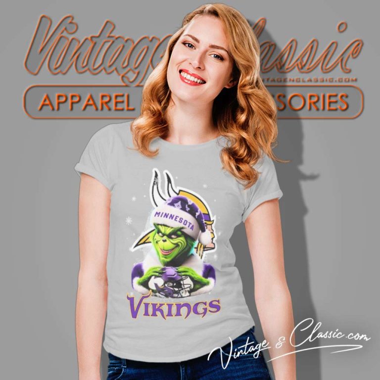 Minnesota Vikings Santa Grinch Christmas Love Women TShirt Minnesota Vikings Santa Grinch Christmas Love Women TShirt