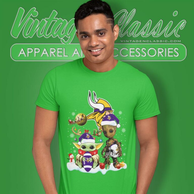 Minnesota Vikings Shirt Baby Yoda And Groot Santa Christmas T Shirt Minnesota Vikings Shirt Baby Yoda And Groot Santa Christmas T Shirt