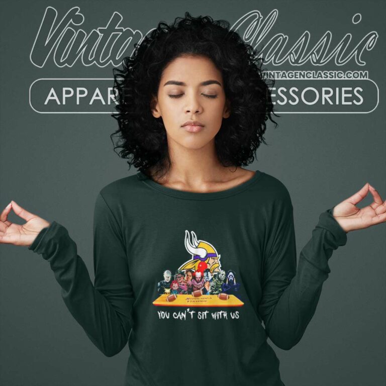 Minnesota Vikings Shirt Horror Movies You Cant Sit With Us Long Sleeve Tee Minnesota Vikings Shirt Horror Movies You Cant Sit With Us Long Sleeve Tee