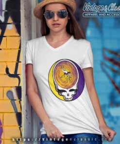 Minnesota Vikings Shirt Nfl Grateful Dead Logo V Neck TShirt