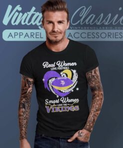 Minnesota Vikings Shirt Real Women Love Football Smart Women Love T Shirt