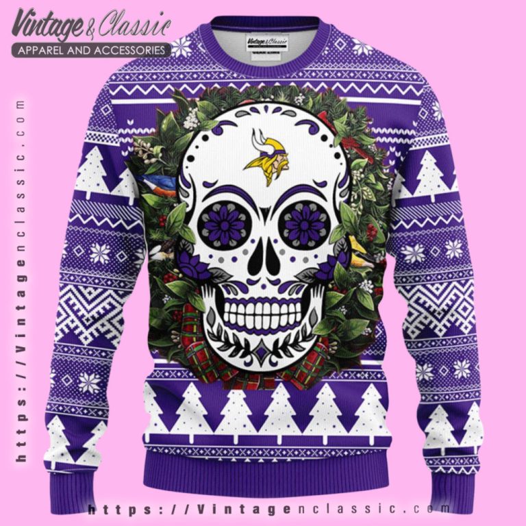 Minnesota Vikings Skull Ugly Christmas Sweater Ugly Christmas Sweater Minnesota Vikings Skull Ugly Christmas Sweater Ugly Christmas Sweater