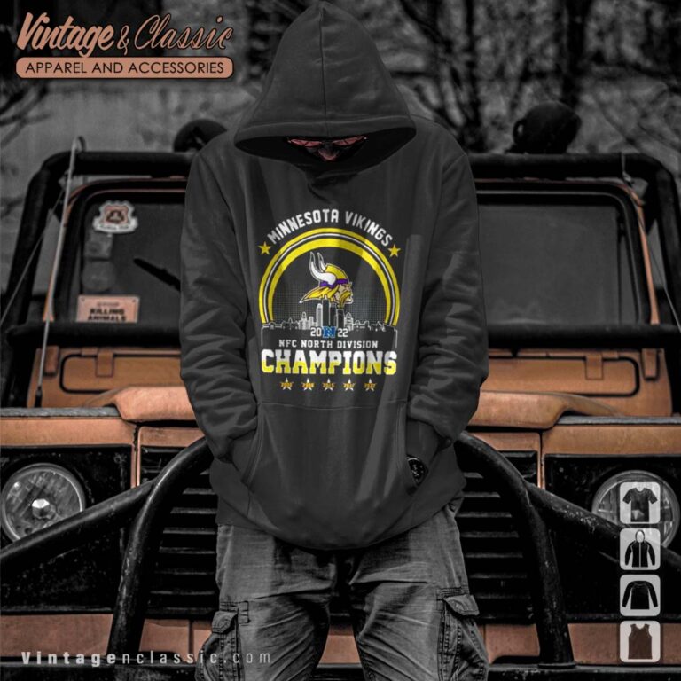 Minnesota Vikings Skylines 2022 NFC North Division Champions 2008 2022 Hoodie Minnesota Vikings Skylines 2022 NFC North Division Champions 2008 2022 Hoodie