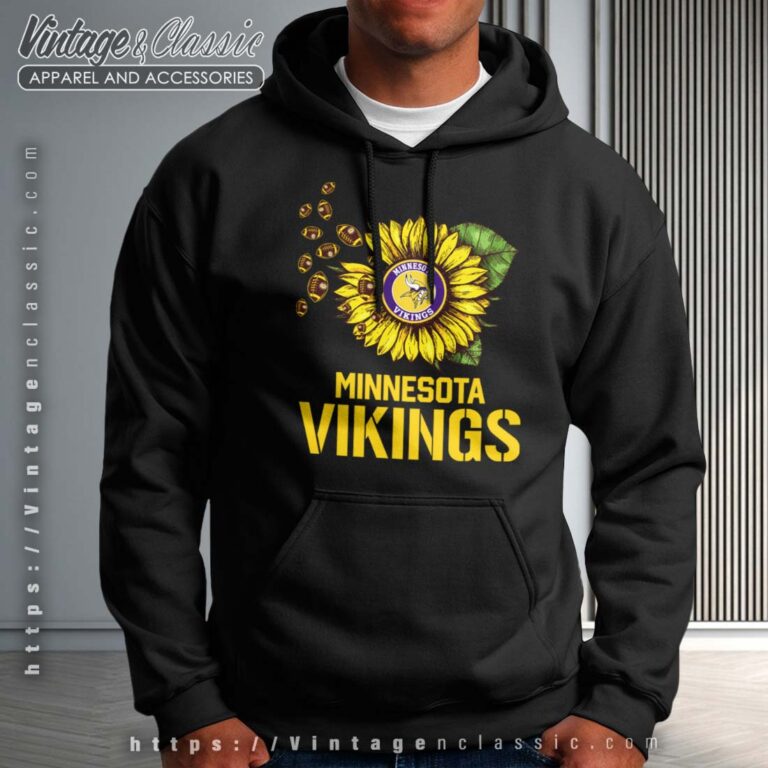 Minnesota Vikings Sunflower Logo Mens Hoodie Minnesota Vikings Sunflower Logo Mens Hoodie
