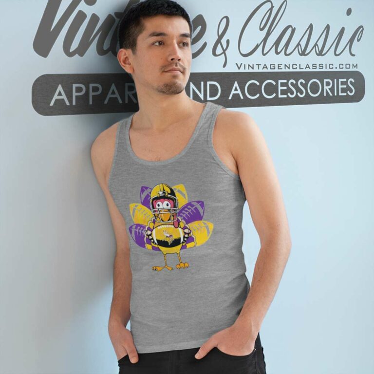 Minnesota Vikings Turkey Thanksgiving Tank Top Racerback Minnesota Vikings Turkey Thanksgiving Tank Top Racerback