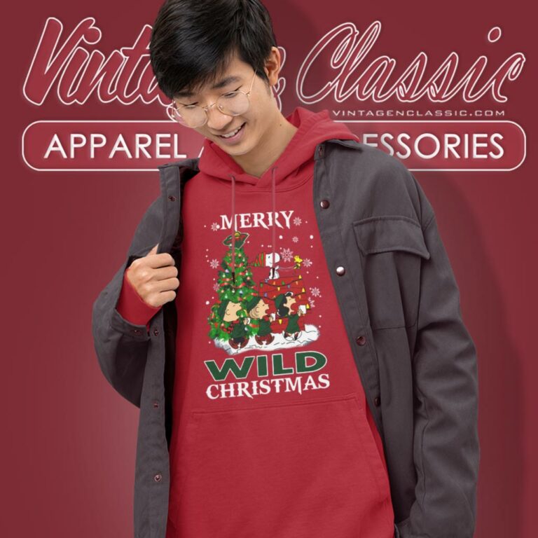 Minnesota Wild Christmas Merry Snoopy Hoodie Minnesota Wild Christmas Merry Snoopy Hoodie