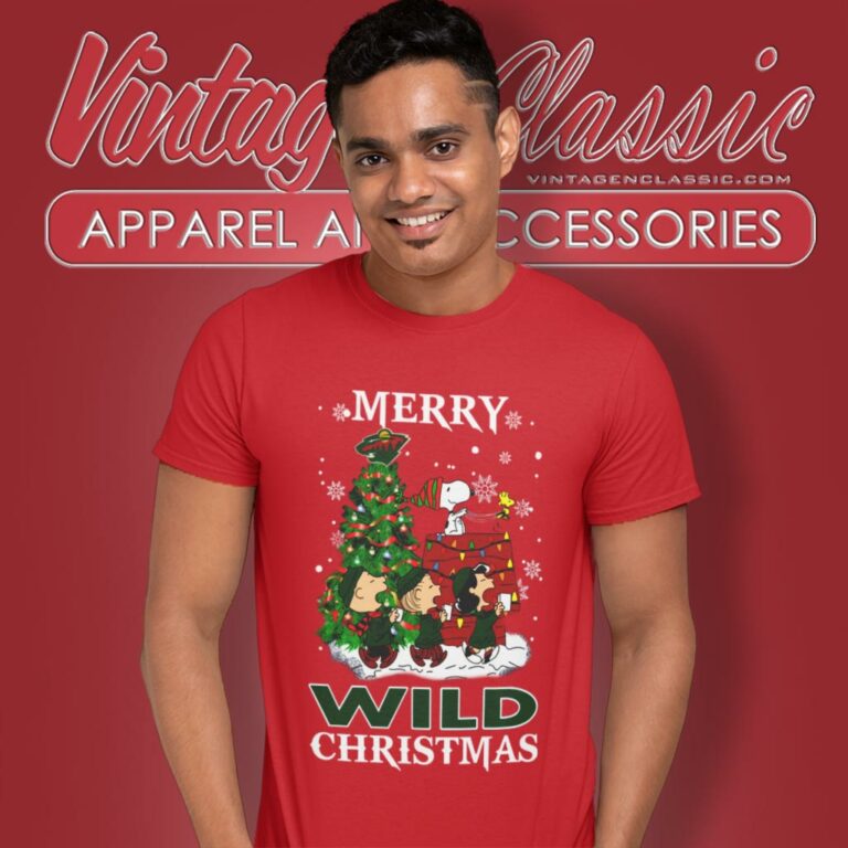 Minnesota Wild Christmas Merry Snoopy T Shirt Minnesota Wild Christmas Merry Snoopy T Shirt