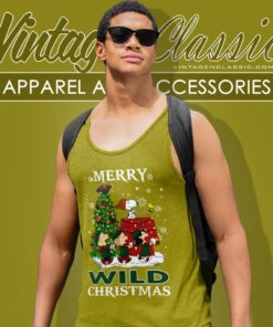 Minnesota Wild Christmas Merry Snoopy Tank Top Racerback