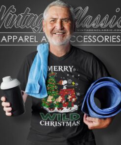 Minnesota Wild Christmas Merry Snoopy V Neck TShirt