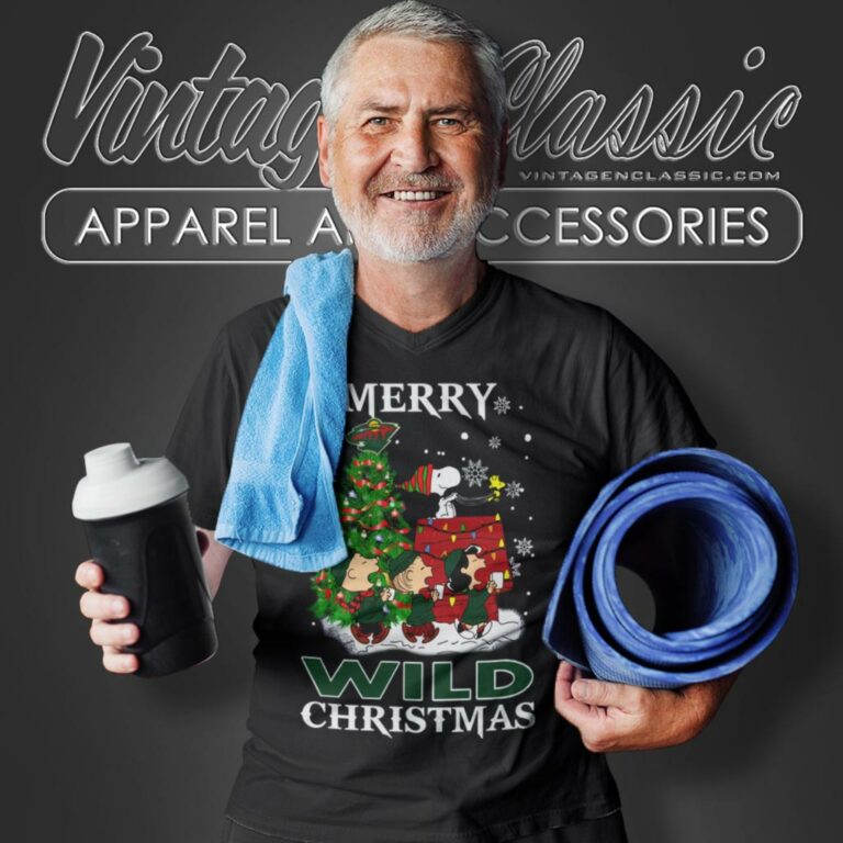 Minnesota Wild Christmas Merry Snoopy V Neck TShirt Minnesota Wild Christmas Merry Snoopy V Neck TShirt
