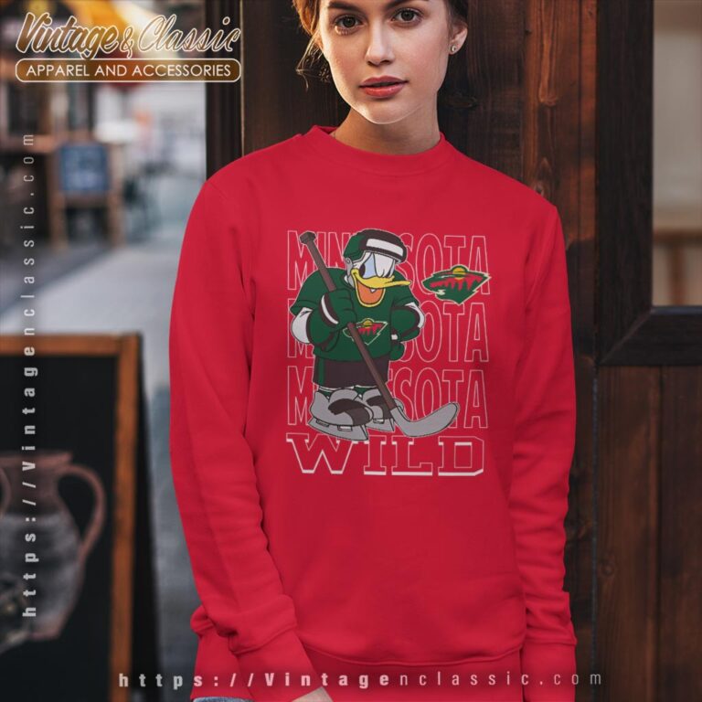 Minnesota Wild Donald Duck Hockey Shirt Sweatshirt Minnesota Wild Donald Duck Hockey Shirt Sweatshirt