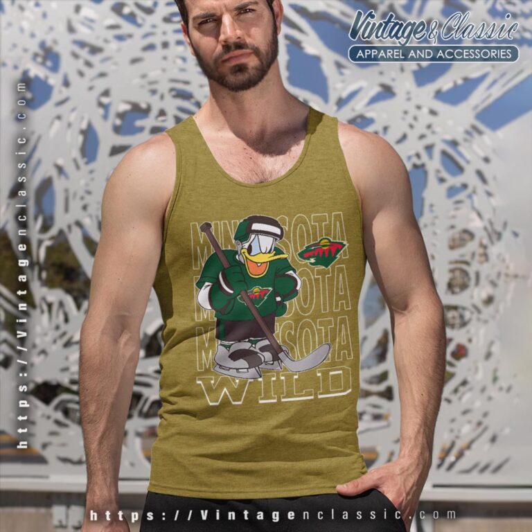 Minnesota Wild Donald Duck Hockey Shirt Tank Top Racerback Minnesota Wild Donald Duck Hockey Shirt Tank Top Racerback