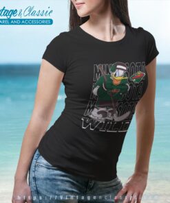 Minnesota Wild Donald Duck Hockey Shirt Women T shirt