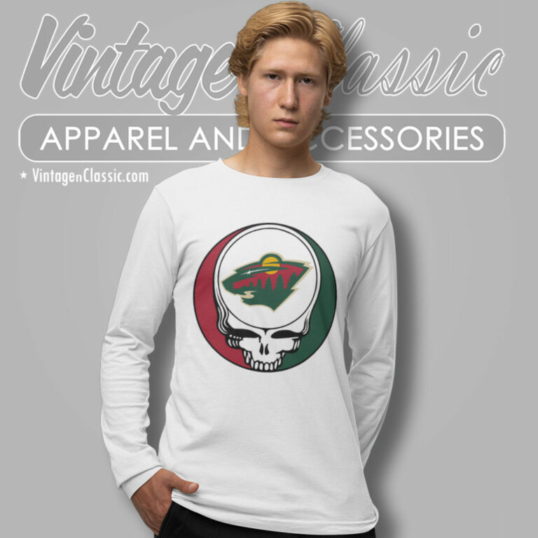 Minnesota Wild Grateful Dead Steal Your Face Long Sleeve Tee Minnesota Wild Grateful Dead Steal Your Face Long Sleeve Tee