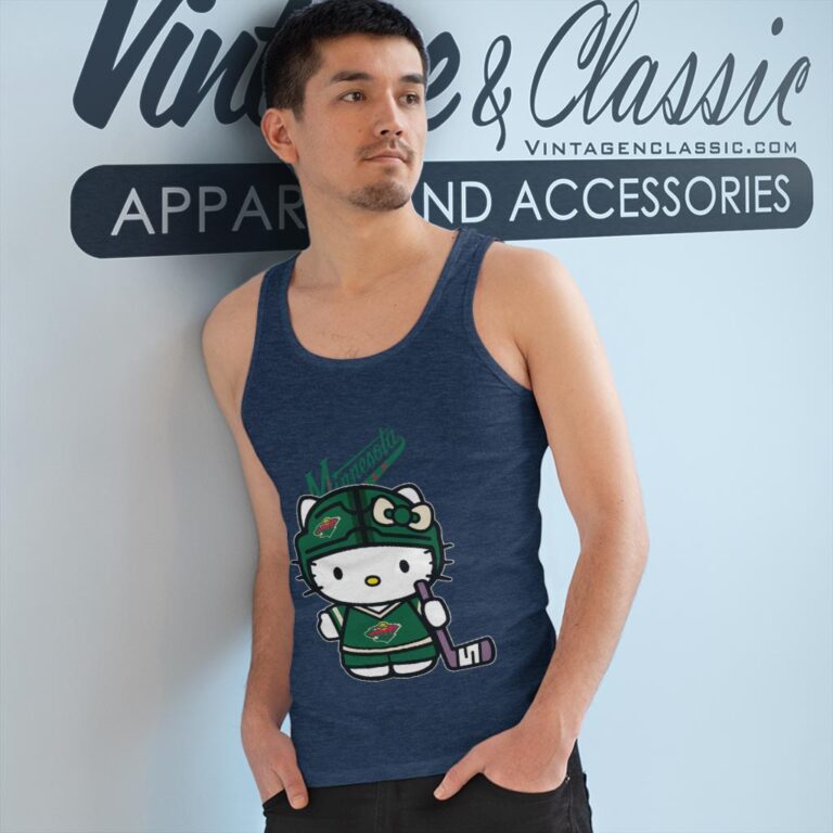 Minnesota Wild Hello Kitty Shirt Tank Top Racerback Minnesota Wild Hello Kitty Shirt Tank Top Racerback