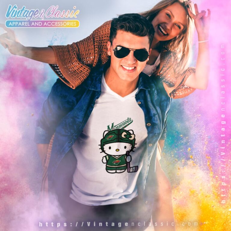 Minnesota Wild Hello Kitty Shirt V Neck TShirt Minnesota Wild Hello Kitty Shirt V Neck TShirt