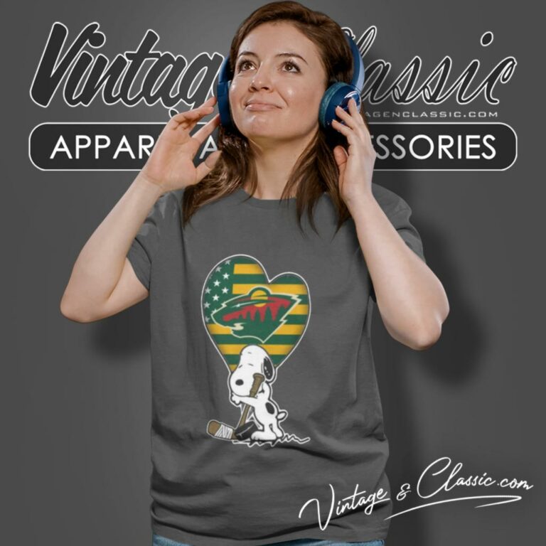 Minnesota Wild Hockey The Peanuts Movie Adorable Snoopy Women T Shirt Minnesota Wild Hockey The Peanuts Movie Adorable Snoopy Women T Shirt