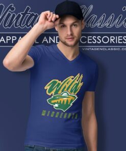 Minnesota Wild Reverse Retro V Neck TShirt