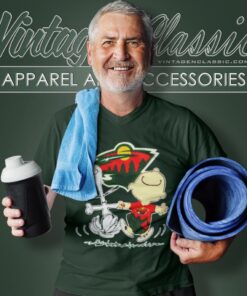 Minnesota Wild Snoopy And Charlie Brown Dancing V Neck TShirt