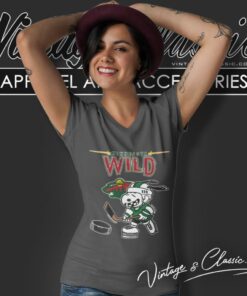 Minnesota Wild Snoopy Hockey Funny V Neck TShirt