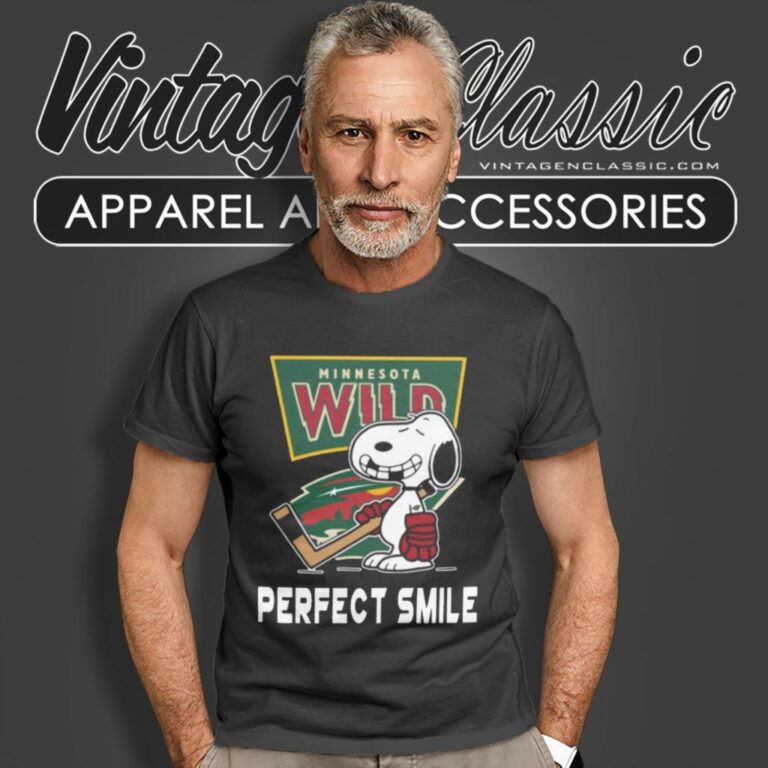 Minnesota Wild Snoopy Perfect Smile The Peanuts Movie Hockey T Shirt Minnesota Wild Snoopy Perfect Smile The Peanuts Movie Hockey T Shirt
