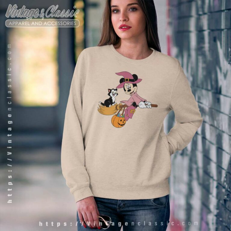 Minnie Flying Witch Costume Halloween Sweatshirt Minnie Flying Witch Costume Halloween Sweatshirt