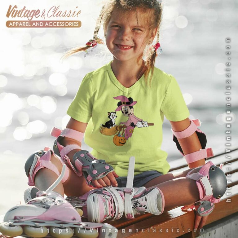 Minnie Flying Witch Costume Halloween kids Vneck Minnie Flying Witch Costume Halloween kids Vneck