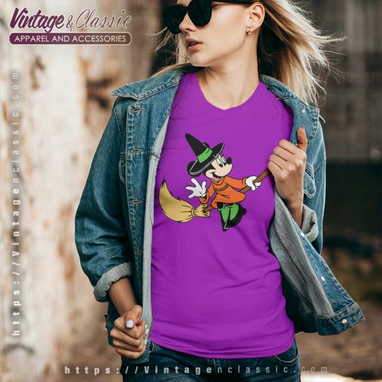 Minnie Halloween Shirt Disney Witch V Neck TShirt Minnie Halloween Shirt Disney Witch V Neck TShirt