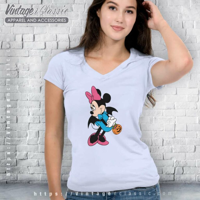 Minnie Mouse Bat Shirt Disney Minnie V Neck TShirt Minnie Mouse Bat Shirt Disney Minnie V Neck TShirt
