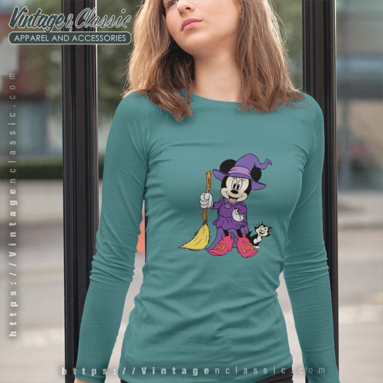 Minnie Mouse Figaro Halloween Shirt Disney Halloween Long Sleeve Tee Minnie Mouse Figaro Halloween Shirt Disney Halloween Long Sleeve Tee