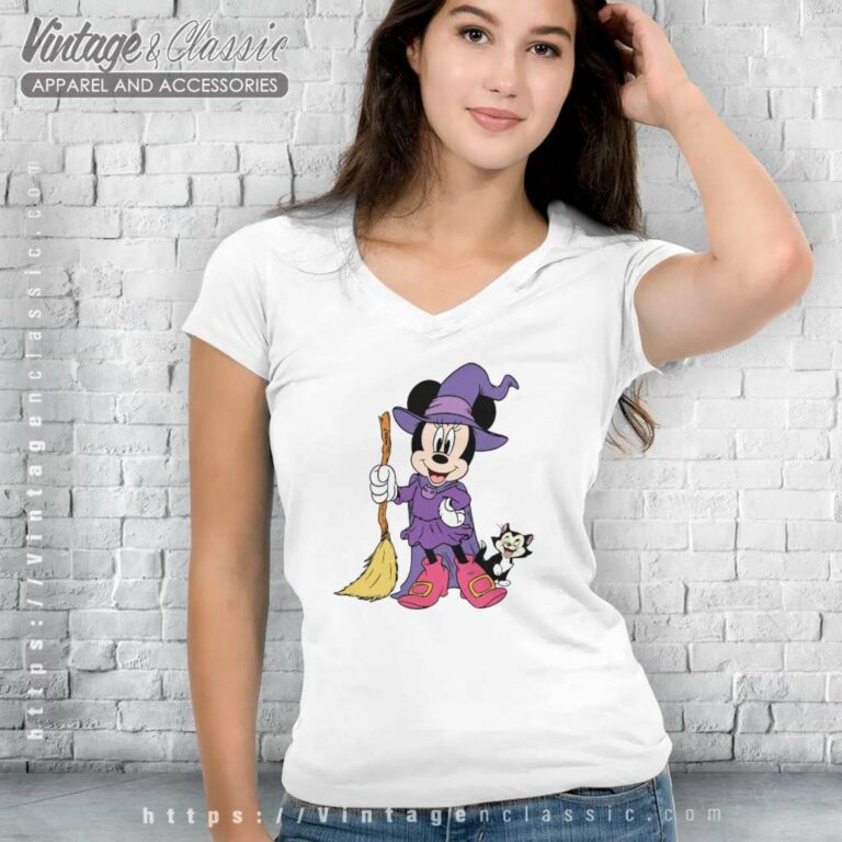 Minnie Mouse Figaro Halloween Shirt Disney Halloween V Neck TShirt Minnie Mouse Figaro Halloween Shirt Disney Halloween V Neck TShirt