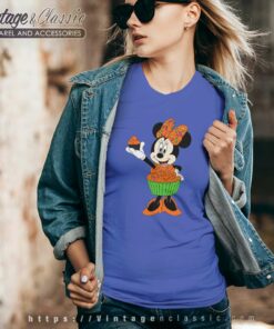 Minnie Mouse Halloween Shirt Cupcake V Neck TShirt