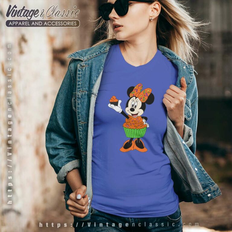 Minnie Mouse Halloween Shirt Cupcake V Neck TShirt Minnie Mouse Halloween Shirt Cupcake V Neck TShirt