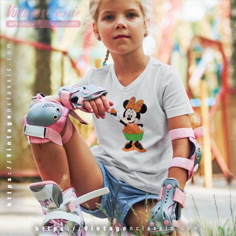 Minnie Mouse Halloween Shirt Cupcake kids Vneck Minnie Mouse Halloween Shirt Cupcake kids Vneck