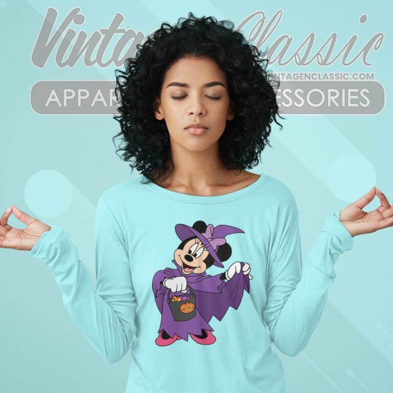 Minnie Mouse Halloween Witch Long Sleeve Tee Minnie Mouse Halloween Witch Long Sleeve Tee