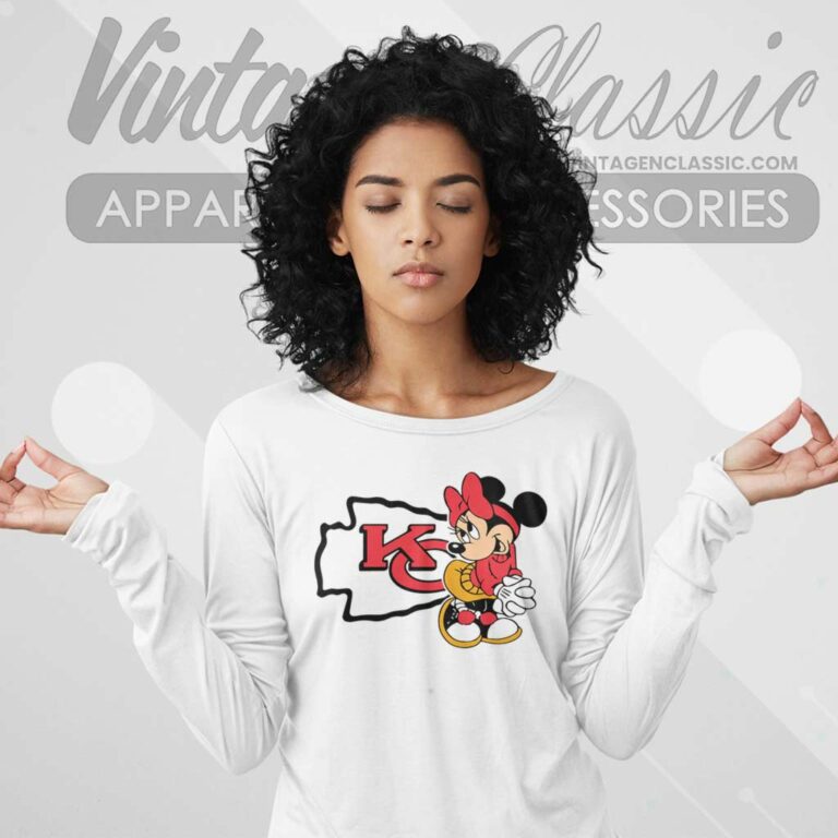 Minnie Mouse Kansas City Chiefs Long Sleeve Tee 1 Minnie Mouse Kansas City Chiefs Long Sleeve Tee 1