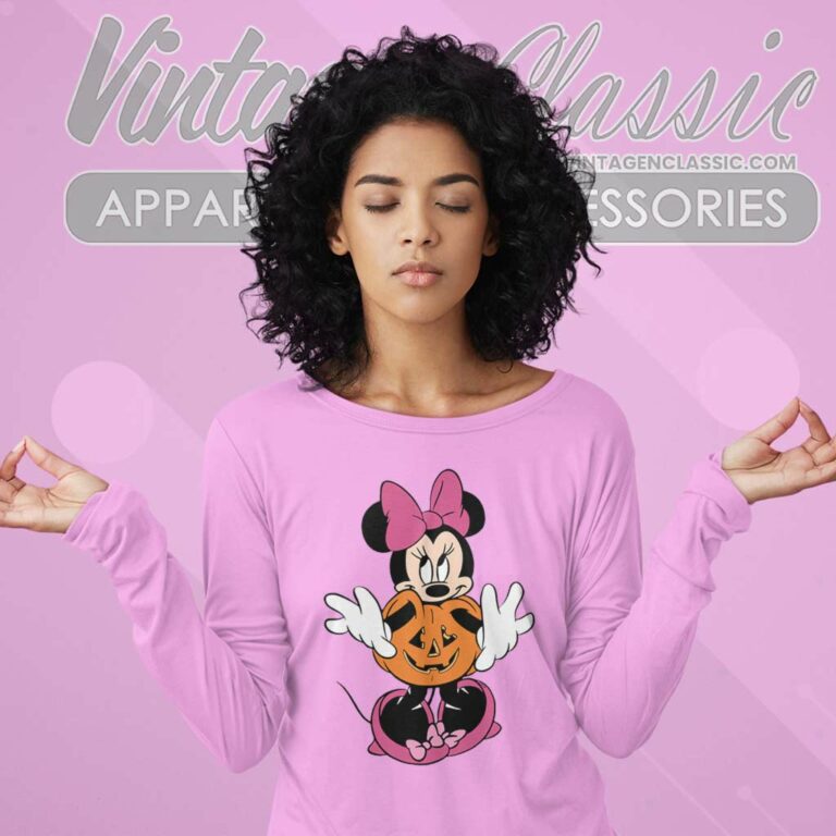 Minnie Mouse Pumpkin Halloween Long Sleeve Tee Minnie Mouse Pumpkin Halloween Long Sleeve Tee
