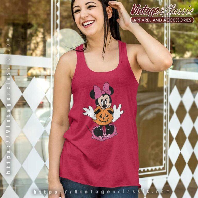 Minnie Mouse Pumpkin Halloween Tank Top Racerback Minnie Mouse Pumpkin Halloween Tank Top Racerback