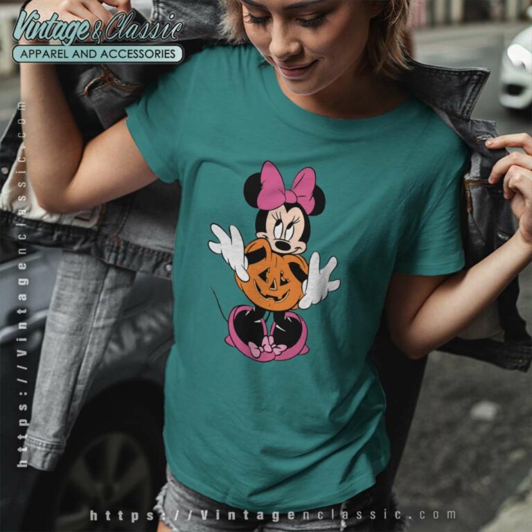 Minnie Mouse Pumpkin Halloween Women TShirt Minnie Mouse Pumpkin Halloween Women TShirt