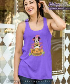 Minnie Mouse Pumpkin Shirt Disney Halloween Tank Top Racerback