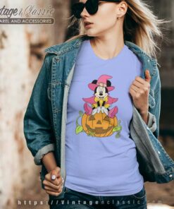Minnie Mouse Pumpkin Shirt Disney Halloween V Neck TShirt