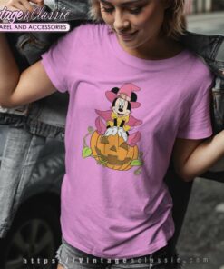 Minnie Mouse Pumpkin Shirt Disney Halloween Women TShirt