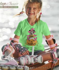 Minnie Mouse Pumpkin Shirt Disney Halloween kids Vneck