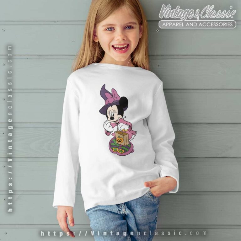 Minnie Mouse Trick Or Treat Halloween kids Longsleeves Minnie Mouse Trick Or Treat Halloween kids Longsleeves